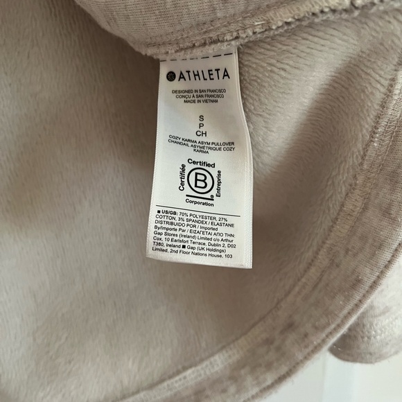 Athleta Cozy Karma Asymmetrical Pullover Sweatshirt - Picture 9 of 10